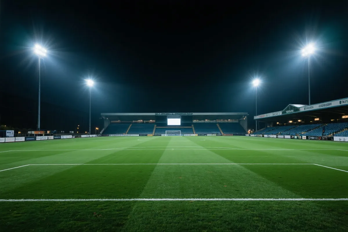 球场灯光与草坪示意图